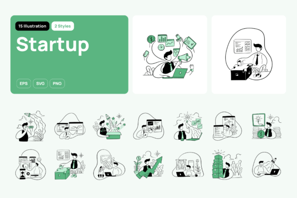 Bringing Your Brand to Life with Greeny Startup Illustration and Dynamic Elements