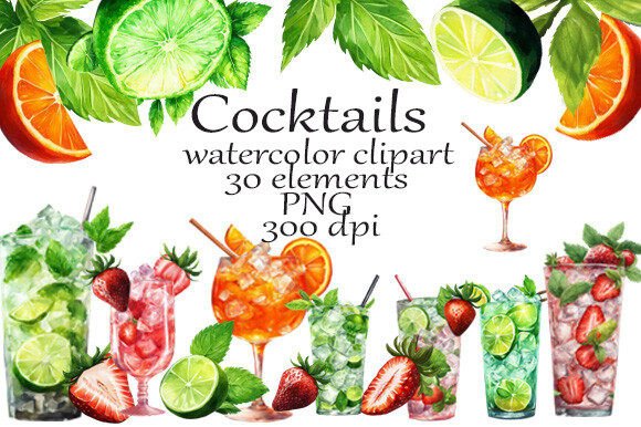 Cocktails Watercolor Clipart PNG: A Practical Evaluation