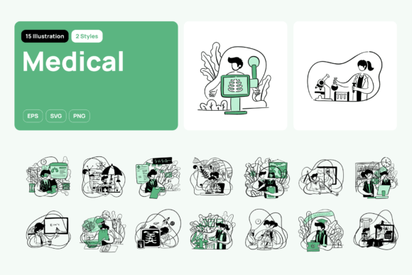 Greeny Medical Illustration: A Versatile Design Pack
