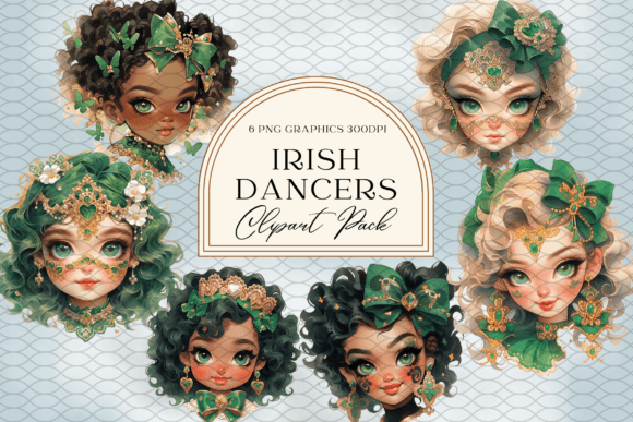 Irish Jig Dancer Girls St. Patrick's Day: Bringing Celtic Tradition to Your Designs