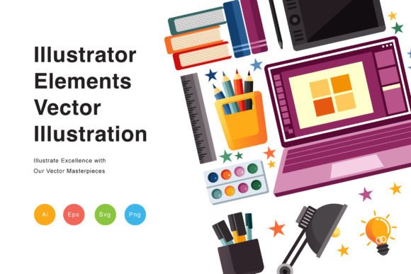 Unlocking Creative Potential with Illustrator Elements Vector Illustration